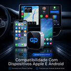 Adaptador CarPlay e Android Auto Sem Fio