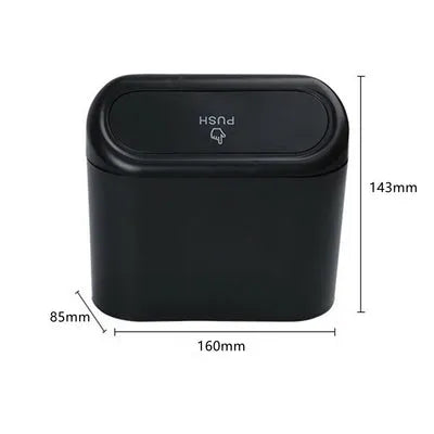 Lixeira Portátil para Carro com Tampa