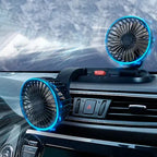 Ventilador Duplo Automotivo 12V/24V Portátil